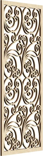 Miniatura 93 de 9 3/8"W x 24 3/8"H x 1/4"T Marilla Decorativos Paneles de Pared de Madera Calado, Abedul