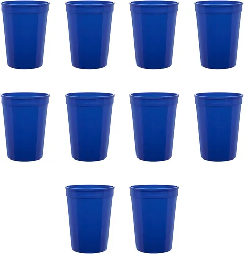 Miniatura 14 de DISCOUNT PROMOS Vasos de plástico personalizados + tamaño de 12 onzas + diseño de fiesta desechable + juego a granel (10, 50 o 100) ideal