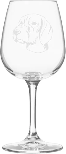 Miniatura 197 de Copa de vino de 12.75 onzas con diseño de perro grabado