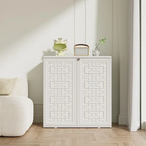 Miniatura 2 de KINYING Armario de almacenamiento para exteriores, impermeable, caja de cubierta de resina de 62 galones para cojines de muebles de patio, Blanco