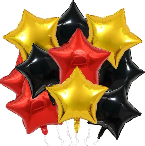 Miniatura 21 de Globos de papel de aluminio con forma de estrella de arena beige, marrón y blanco, 10 globos de Mylar en forma de estrellas de 18 pulgadas