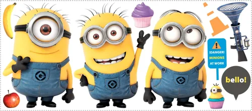 Roommates Rmk2081Gm Mi Villano Favorito 2 Minions Calcomanía gigante para pared adhesiva
