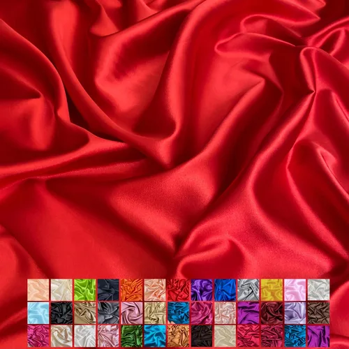 Miniatura 8 de Yard - Tela de satén sedosa elástica de alta calidad - Tela para vestidos y faldas - Suave como la seda, brillo metálico, ideal para bodas y diseño