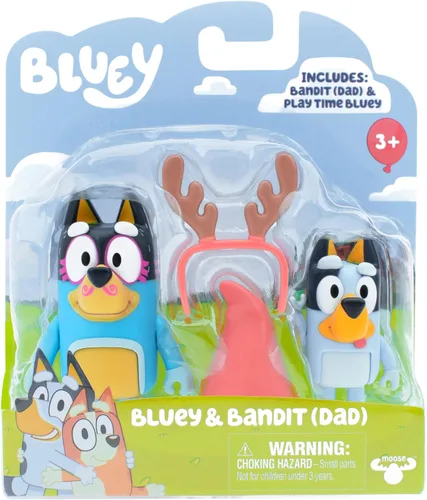 Miniatura 16 de Bluey Action Heroes - Juego de figuras de juguete de 2 unidades, figuras articuladas de personajes con figuras de karate y mochila propulsora