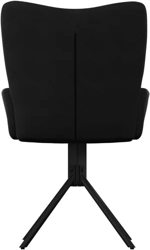 Miniatura 8 de Sillas de comedor giratorias, 2 piezas, terciopelo negro, suave y cómodo tapizado muebles de cocina y comedor, diseño moderno Sillas para Comedor