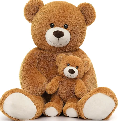 Miniatura 29 de MorisMos Oso de peluche gigante, regalo de oso gigante suave para niñas, novia en San Valentín, Navidad, cumpleaños, 47 pulgadas, azul Azul claro