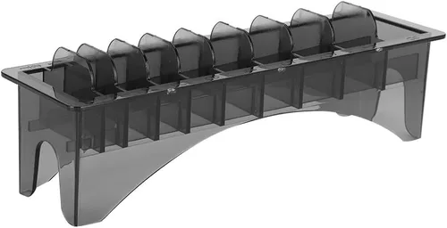 Miniatura 8 de Tyenaza Soporte para guardia de cortapelos, caja de almacenamiento de peine guía, 10 rejillas eléctricas para cortar el cabello, organizador