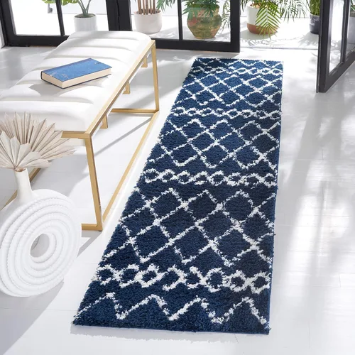 Miniatura 38 de SAFAVIEH Berber Shag Collection BER165C - Alfombra marroquí que no desprende pelusa, felpa de 1.25 pulgadas de grosor, para sala de estar