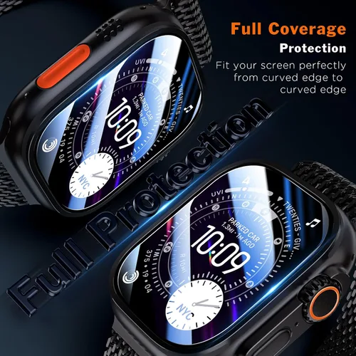 Miniatura 5 de LK Pack de 3 para Apple Watch Ultra 3 Protector de Pantalla 49mm [Cero-Falla] HD Top 9H Vidrio Templado Apple Watch Ultra / Ultra 2 Protector
