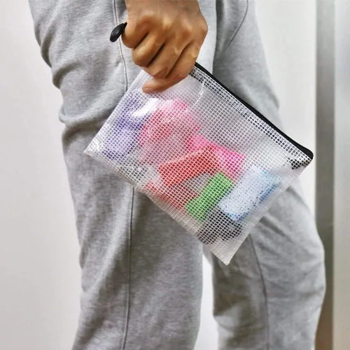 Miniatura 6 de 18 bolsas de malla con cremallera de 5 x 7 pulgadas, bolsas de archivo, bolsas de almacenamiento de rompecabezas, bolsa grande con cremallera