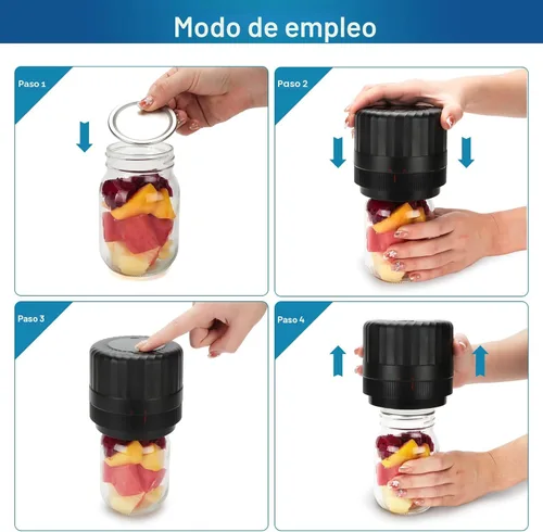 Miniatura 4 de Sellador al aspiradora eléctrico para tarros de albañil, Kit automático de sellado al vacío para tarros de albañil de boca ancha y regular, VP06+