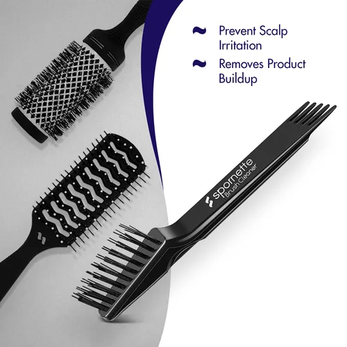 Miniatura 7 de Spornette Ion Fusion Vent Brush 176 Bundle con limpiador de cepillo para el cabello