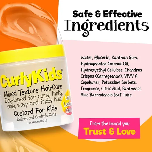 Miniatura 8 de CurlyKids Crema mixta para el cuidado del cabello para niños, amarillo 6 onzas