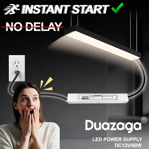 Miniatura 5 de Controlador LED Fuente de alimentación de 12 voltios 120 V AC a 12 V CC Convertidor 60W 5A Transformador de bajo voltaje IP67 Adaptador