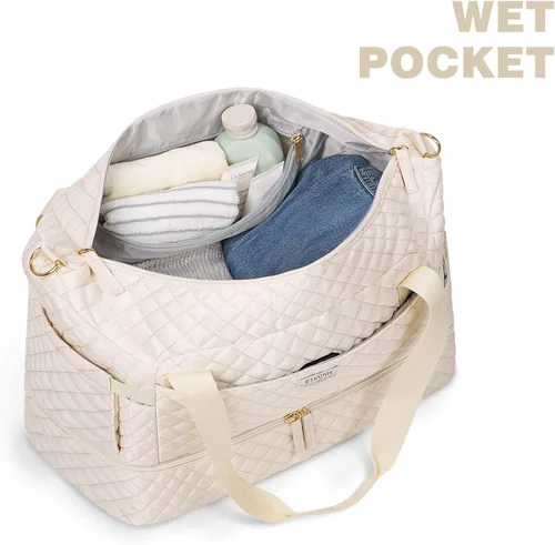 Miniatura 3 de Bolsos Weekender para mujer, Beige, Bolsa de viaje