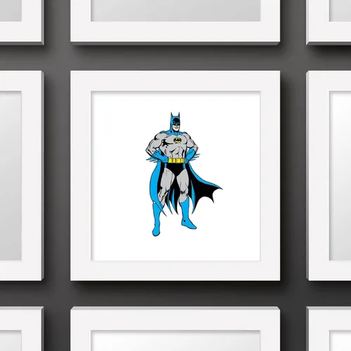 Miniatura 2 de Trends International Gallery Pops DC Comics Batman - Póster de pared de Batman New Look para pared, 12 x 12 pulgadas, versión enmarcada en blanco