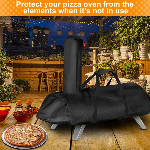 Miniatura 7 de Cubierta para horno de pizza Aidpiza de 12 pulgadas para horno de pizza de pellets de madera, cubierta de horno portátil para exteriores, resistente