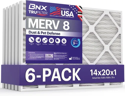 Miniatura 31 de BNX TruFilter - Filtro de aire MERV 8 de 16 x 25 x 1 pulgadas (paquete de 12) – Fabricado en Estados Unidos – Protección contra el polvo