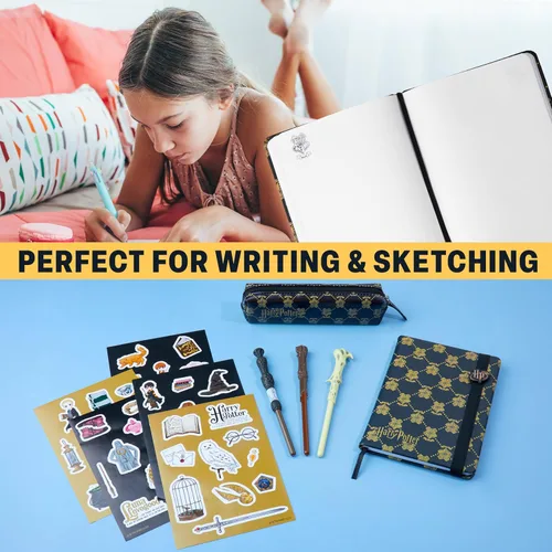 Miniatura 3 de Get Trend Harry Potter Gifts - Juego de papelería con lindo cuaderno de punta esférica, bolígrafos y estuches, calcomanías para estuches de lápices