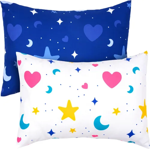 Miniatura 22 de Fundas de almohada para niños pequeños, paquete de 2 fundas de almohada que se adaptan a almohadas de 13 x 18 o 12 x 16 pulgadas, funda de almohada