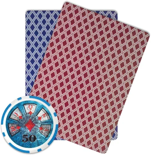 Miniatura 3 de Brybelly Hi-Roller - Chip de póquer pesado compuesto de arcilla de 0.49 oz, paquete de 50 Azul ($50 Light Blue)
