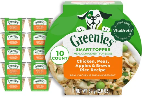 Miniatura 12 de Greenies Smart Topper Mezcla Húmeda Alta en Proteína para Perros, Receta de Pollo, Habichuelas Verdes y Batata en Caldo Vitabroth - Caldo de Hueso +