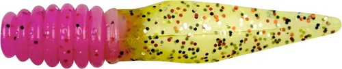 Miniatura 66 de Bobby Garland Slab Slay'R Señuelo de pesca de plástico suave para crappie, equipo de pesca y accesorios, 2 pulgadas, Chartreuse Silver Chartreuse