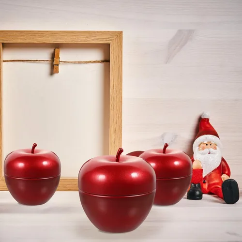 Miniatura 5 de Kichvoe 10pcs -formado hojalata almacenamiento tarros multifunción té tarro para alimentos secos rojo brillante para decoración del hogar