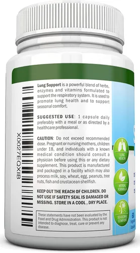 Miniatura 7 de NutriONN Desintoxicación y limpieza pulmonar - Ideal para fumadores - Extra fuerte - Suplementos 100% herbarios de salud pulmonar - Apoyo