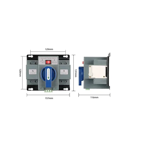 Miniatura 3 de Interruptor de transferencia automática de doble potencia, interruptor de cambio de generador de energía dual 63A 2P, interruptor comercial de 110 V