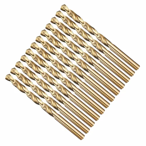 Miniatura 16 de Broca, diámetro de corte de 7/16 pulgadas (0.437 in), 4241 brocas HSS negro y dorado, ángulo de corte de 118° versátil
