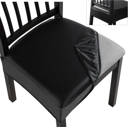 Miniatura 32 de SearchI Juego de 6 Fundas de Asiento para Sillas de Comedor Elásticas, Fundas de Asiento Suave Extraíbles y Lavables para Sillas de Comedor, Flor