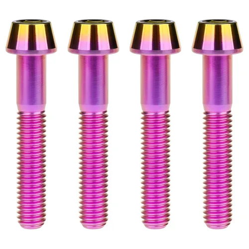 Miniatura 37 de Titanio Ti M6 x 10 16 18 20 25 30 35 40 45 50 55 60 2.559 in Allen - Tornillos hexagonales de 2.559 in, tornillos cónicos, paquete de 4