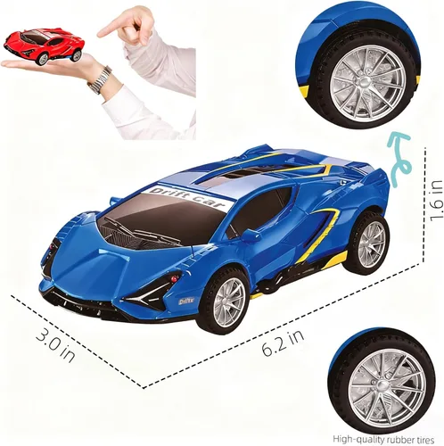 Miniatura 3 de Inertia Drift - Auto de juguete para niños de 3 a 6 años, modelo de vehículo para niños y niñas, paquete de 2 vehículos impulsados por fricción Push