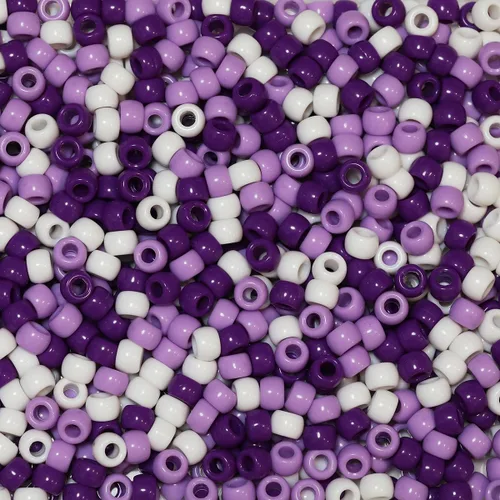 Miniatura 9 de 500 cuentas de plástico para hacer pulseras, manualidades, llaveros y decoraciones de adornos (amarillo)