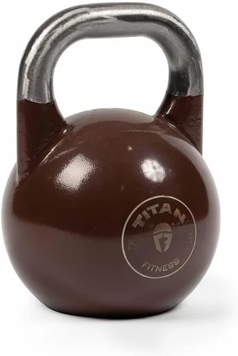 Miniatura 13 de Titan Fitness Pesa rusa de competencia, fundición de una sola pieza, marcas KG, entrenamiento de cuerpo completo