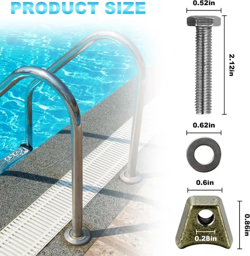 Miniatura 2 de Anclajes de escalera de piscina – PW-4C Perma-Socket Wedge Assy para perno de anclaje de bronce fundido Perma/Ajuste de 3 ", 4 " enchufes