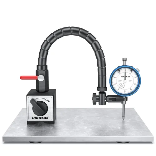 Miniatura 10 de HDLNKAK Indicador de dial digital de 0.000-1.000 in/1 pulgada con base magnética, juego de herramientas de indicador de dial para alineación