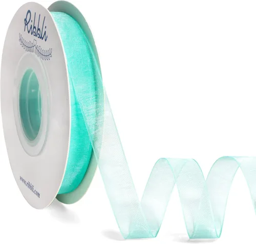 Miniatura 16 de Ribbli - Cinta de organza color oro pálido, 1/2 pulgadas x 50 yardas continuas, cinta transparente dorada para envolver regalos, envolver galletas