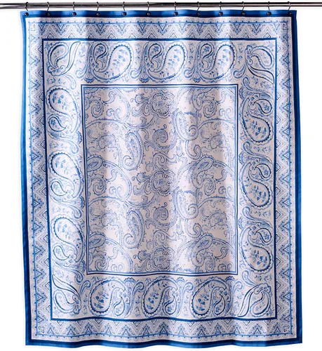 Miniatura 18 de Maison d' Hermine Cortina de ducha 100% algodón, un panel, 70 x 72 pulgadas, cortinas de ducha de tela lavable para baño, fácil de colgar con 12
