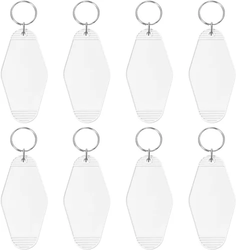 Miniatura 11 de Llavero de motel en blanco para llaves de hotel, soporte para bolsas, llaves de coche, impresión de vinilo de resina, grabado, manualidades, regalos