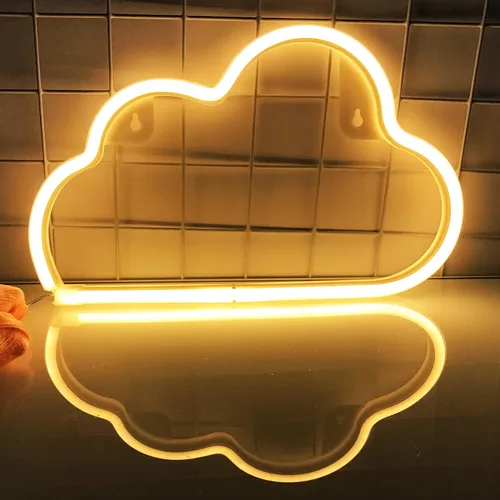 Miniatura 43 de Letreros de neón de nube, luz LED para decoración de pared, funciona con pilas o USB, para dormitorio, estética, habitación de adolescentes, niñas