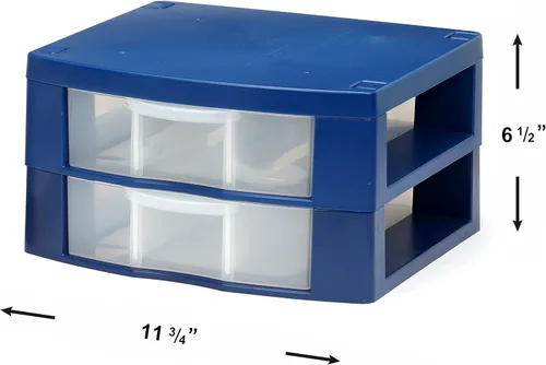 Miniatura 3 de Organizador de casillero con dos separadores de cajones extraíbles, cajones de almacenamiento ajustables, hecho de plástico ABS resistente