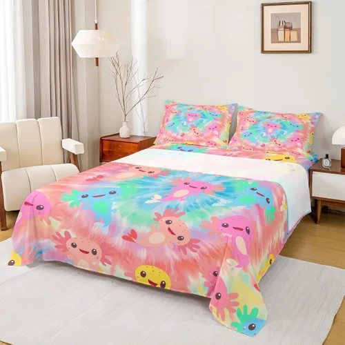 Miniatura 7 de Erosebridal Juego de sábanas de tamaño individual con diseño de rosas rojas, diseño floral rosa, ramas de hojas verdes, sábanas temáticas de plantas