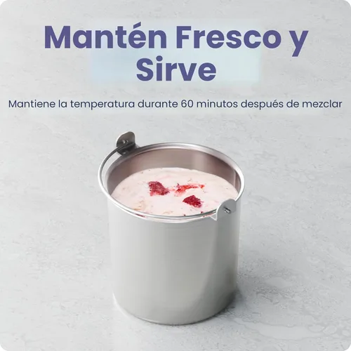 Miniatura 7 de Chefman Iceman Fabricante de Helado, Sin Necesidad de Pre-Congelación con Compresor Integrado, Hace Helado, Yogur Congelado, Sorbete, Sorbet, Hielo
