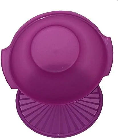 Miniatura 2 de Tupperware Servalier - Cuenco para servir ensalada, 17 tazas, redondo, moderno, morado, plástico, moldeado por inyección, cuenco para servir
