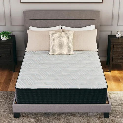 Miniatura 4 de Diseño de firma de Ashley - Colchón híbrido de 10 pulgadas tamaño individual Comfort Plus con soporte lumbar, espuma viscoelástica de gel, libre