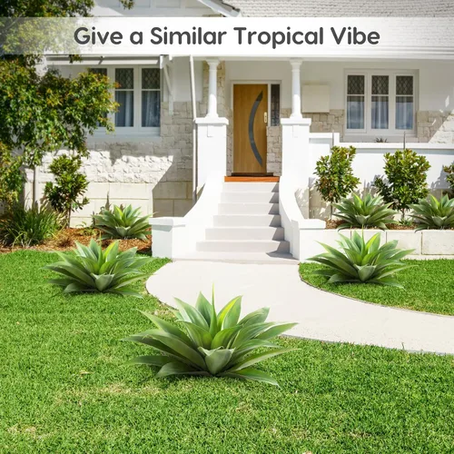 Miniatura 2 de Velener Plantas artificiales de agave falsas, Plantas suculentas falsas para decoración de habitaciones, tallos de plantas de agave sintético sin
