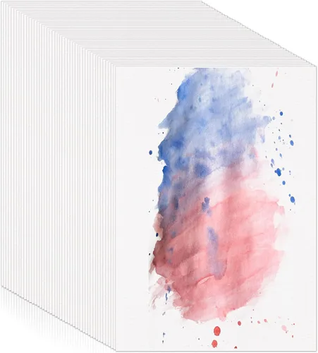 120 hojas de papel de acuarela a granel, 140 lb/300 GSM, papel blanco de prensa en frío, papel de color agua para niños, estudiantes, adultos,