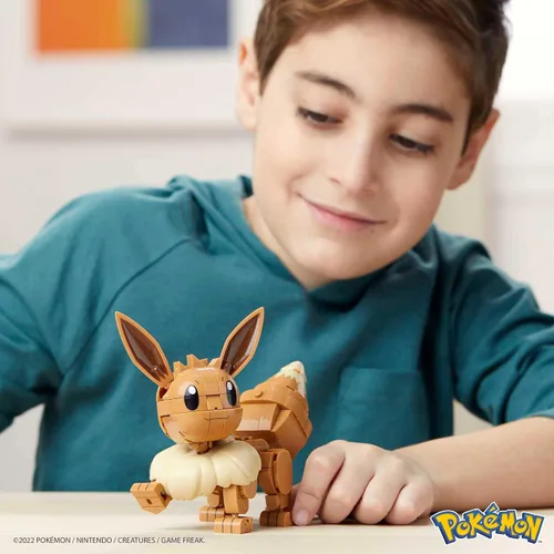 Miniatura 3 de MEGA - Juego de juguetes de construcción Pokémon Build & Show Eevee con 215 piezas, articulados y posables, 4 pulgadas de alto, para niños